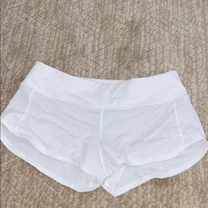 White lululemon shorts